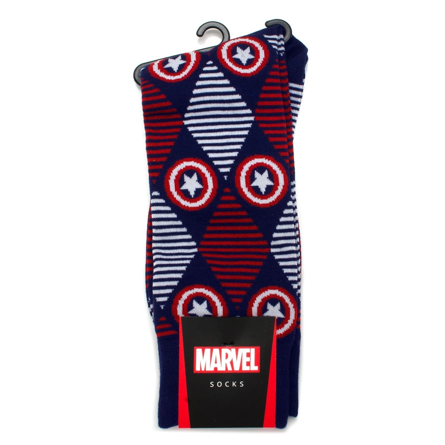Marvel Captain America Navy Argyle Stripe Gift Set by Cufflinks.com