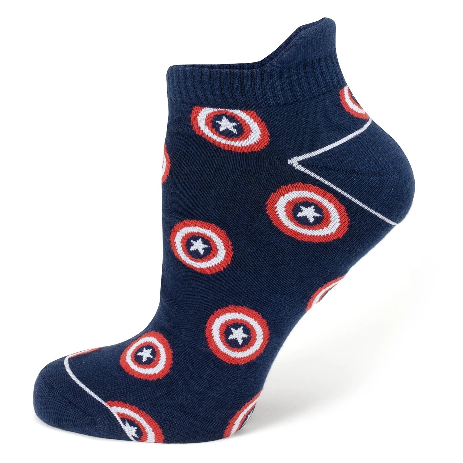 Marvel Captain America Navy Ankle Sock Gift Set by Cufflinks.com