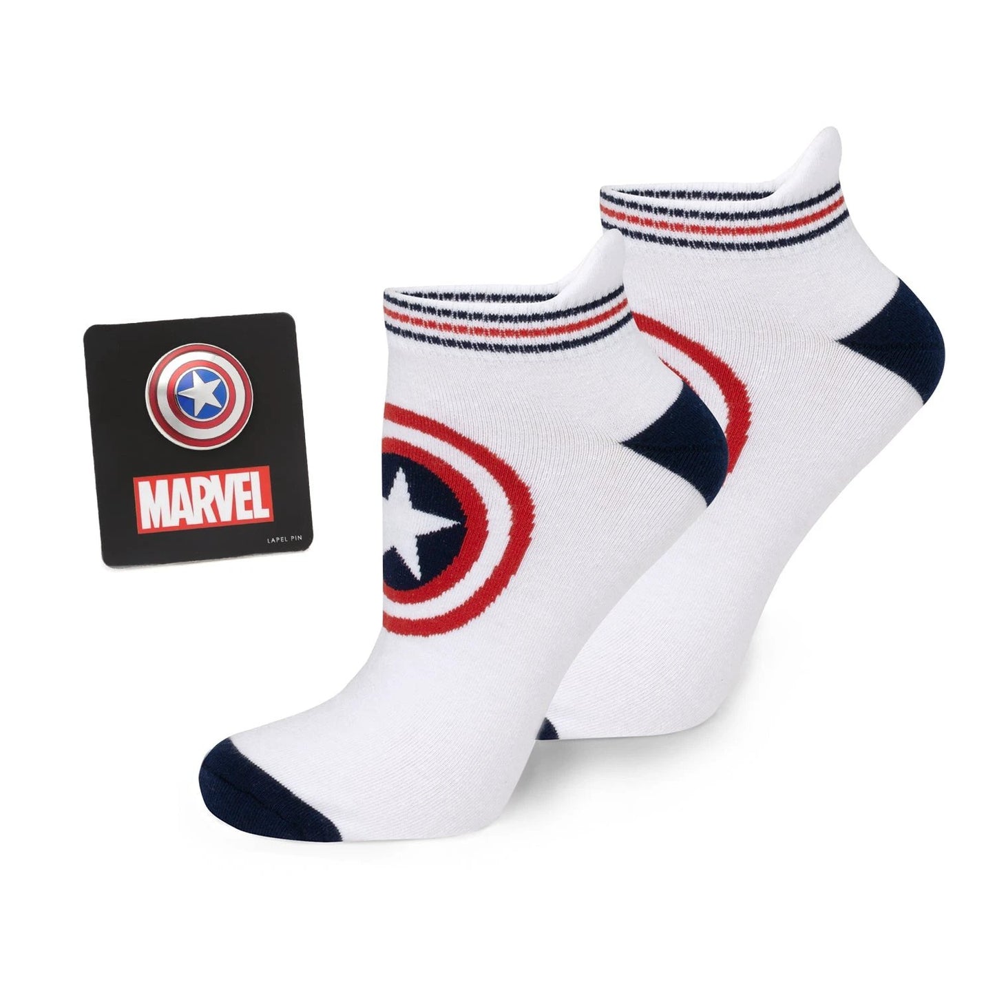 Marvel Captain America White Ankle Gift Set by Cufflinks.com