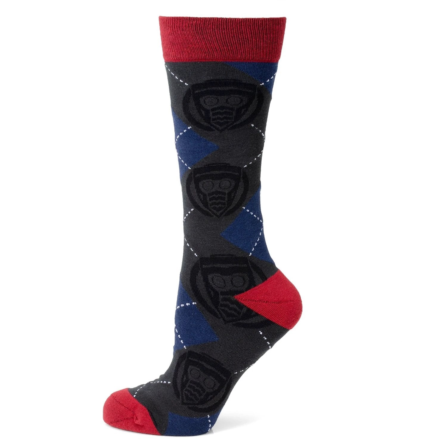 Marvel Guardians of the Galaxy Groot Star-Lord Charcoal Argyle Gift Set by Cufflinks.com
