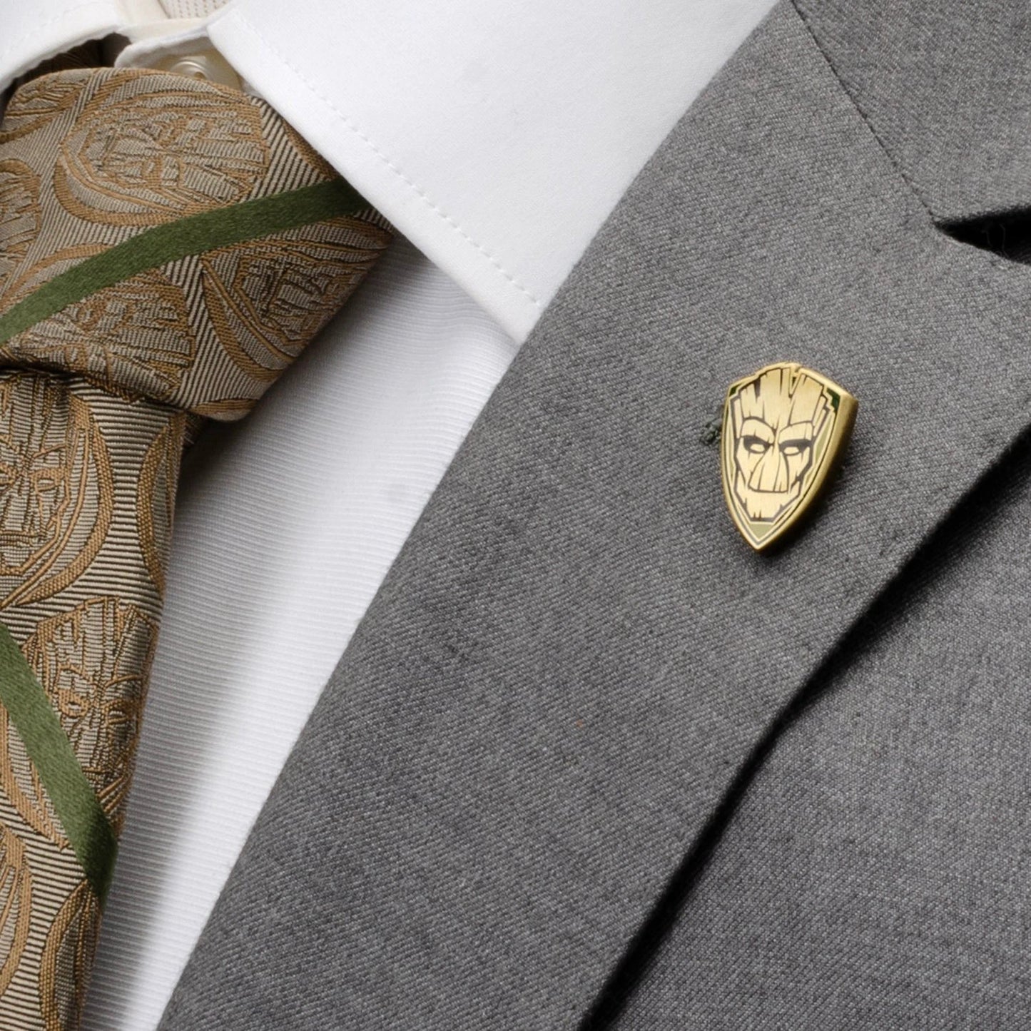Marvel Guardians of the Galaxy Groot Star-Lord Charcoal Argyle Gift Set by Cufflinks.com