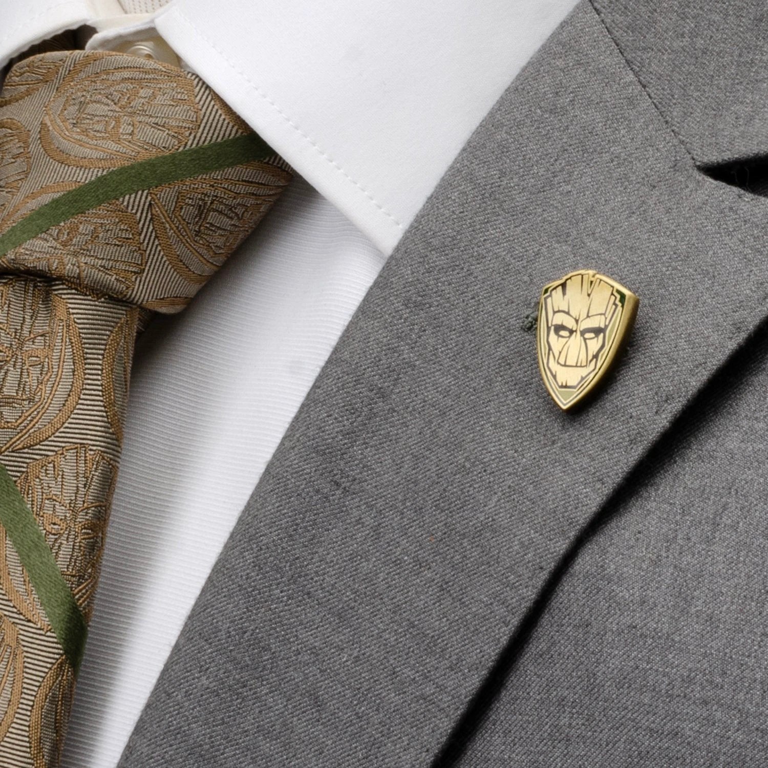 Marvel Guardians of the Galaxy Groot Star-Lord Charcoal Argyle Gift Set by Cufflinks.com