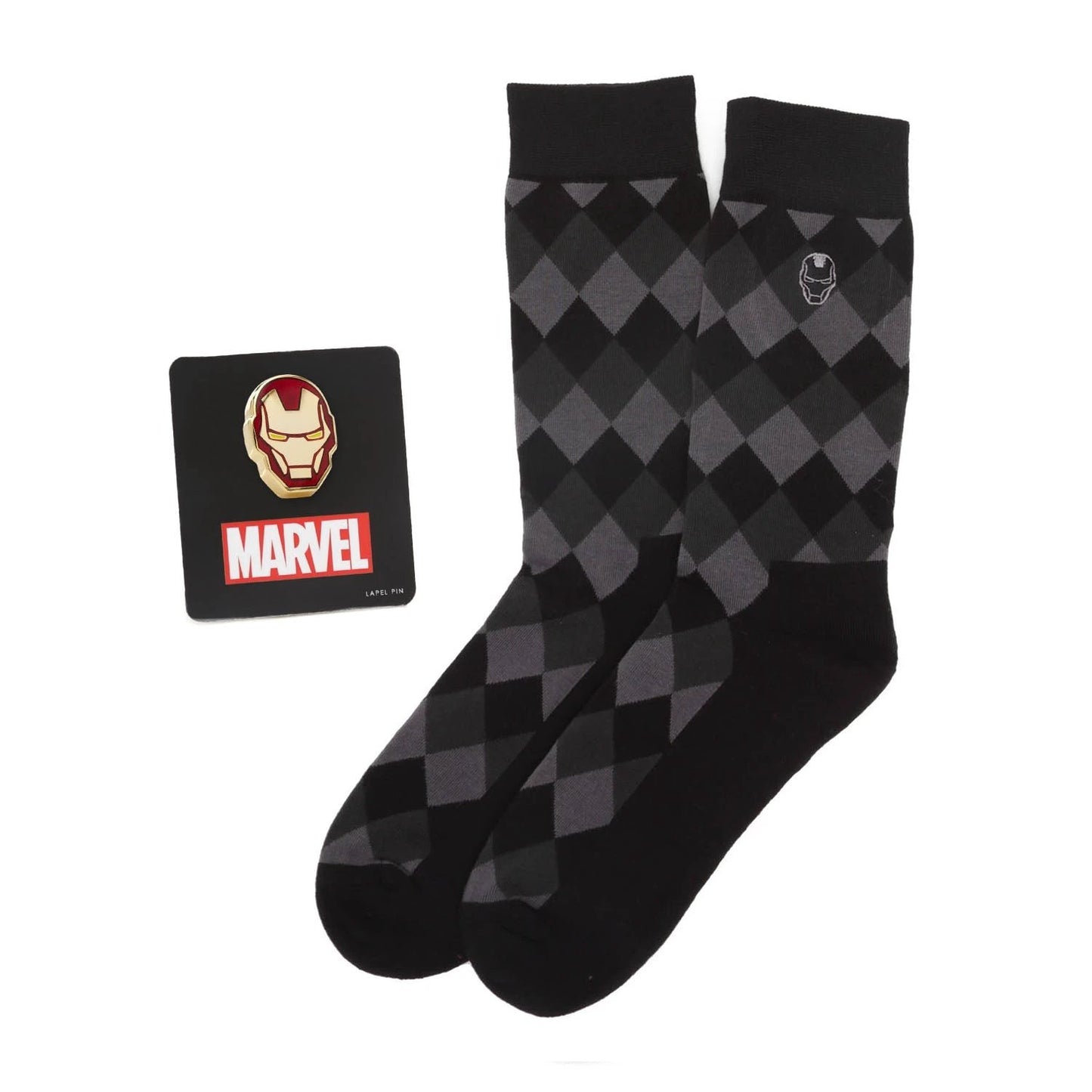 Marvel Iron Man Argyle Black Gift Set by Cufflinks.com