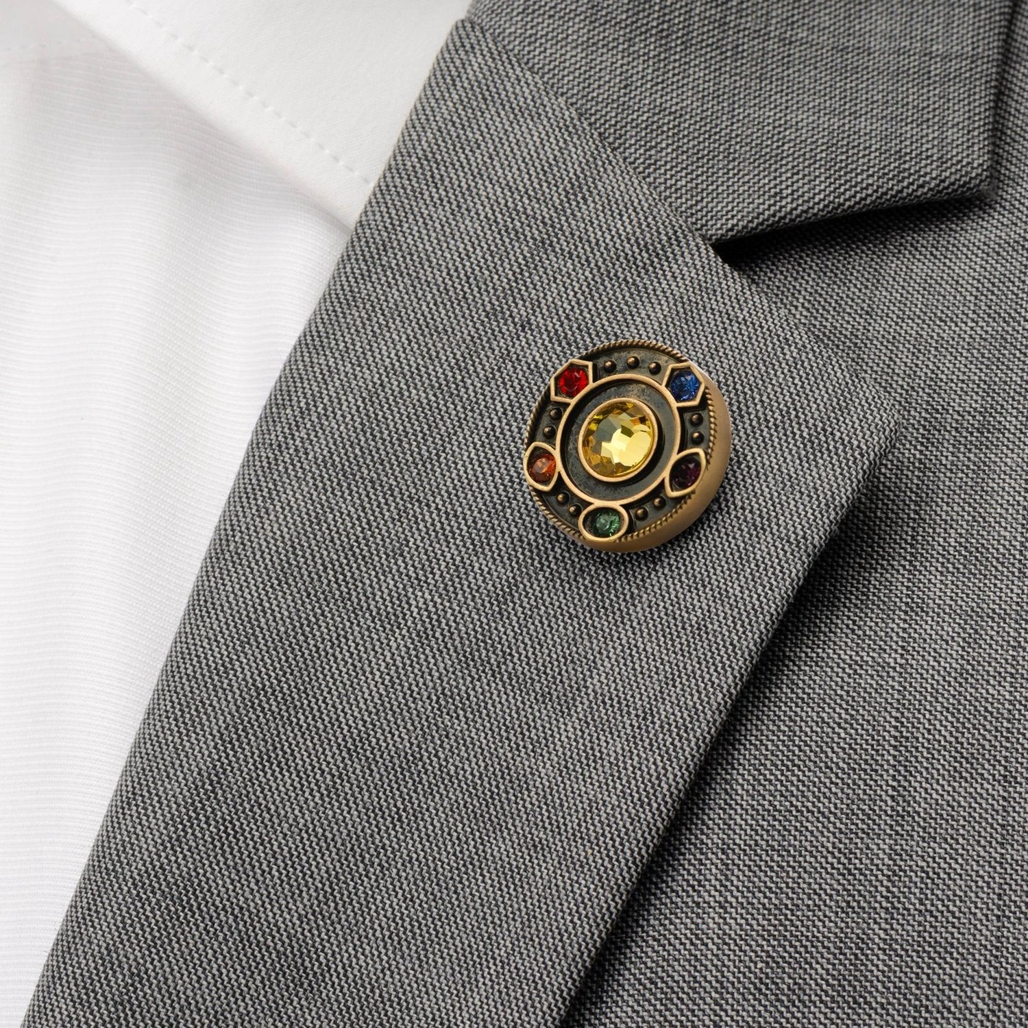 Marvel Avengers Infinity Stone Stripe Black Gift Set by Cufflinks.com