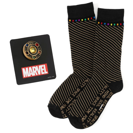 Marvel Avengers Infinity Stone Stripe Black Gift Set by Cufflinks.com