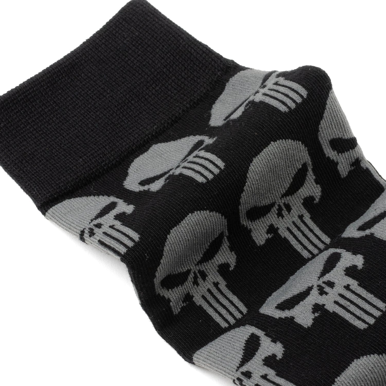 Marvel Punisher Black Socks and Silver Lapel Pin Gift Set by Cufflinks.com