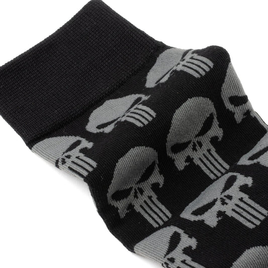 Marvel Punisher Black Socks and Silver Lapel Pin Gift Set by Cufflinks.com