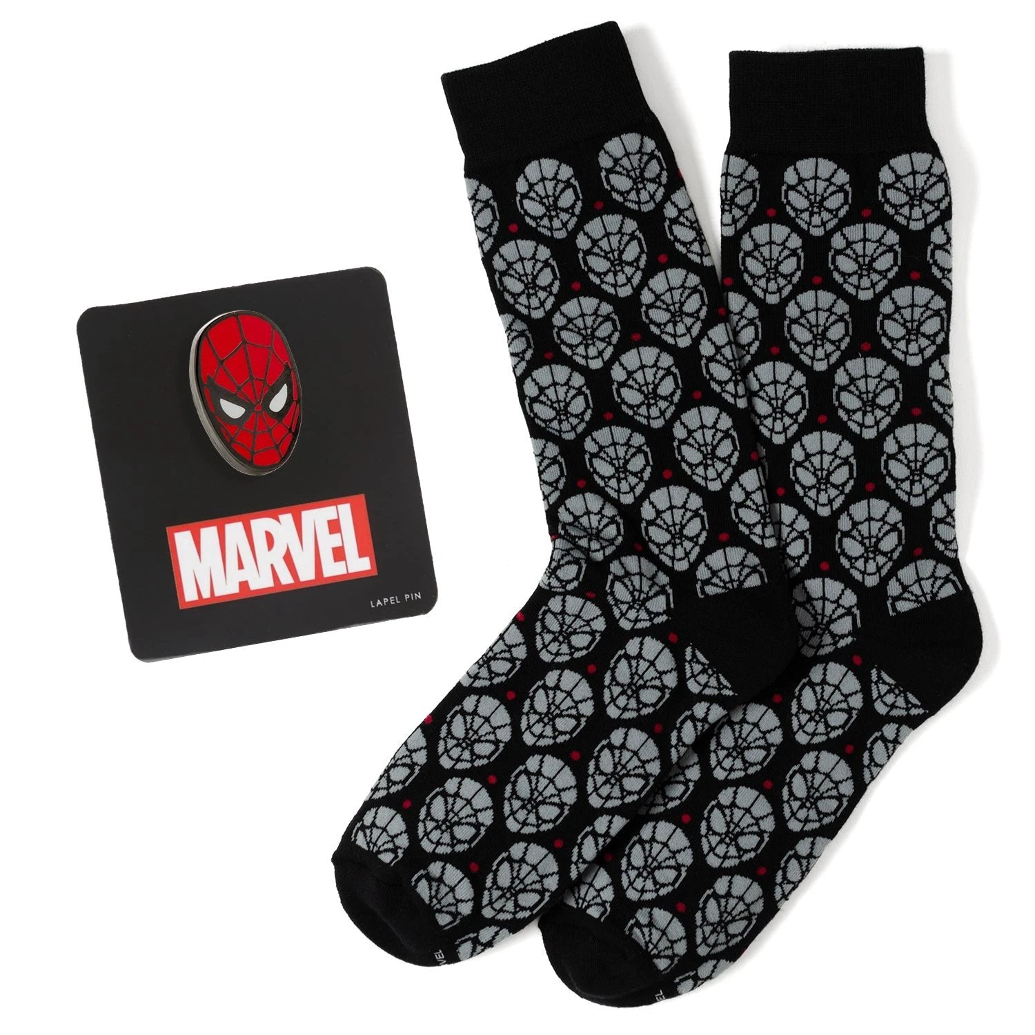 Marvel Spider-Man Dot Gray and Black Gift Set by Cufflinks.com