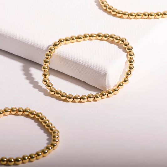 NEW 5mm Gold Bead Bracelet by Views & Co
