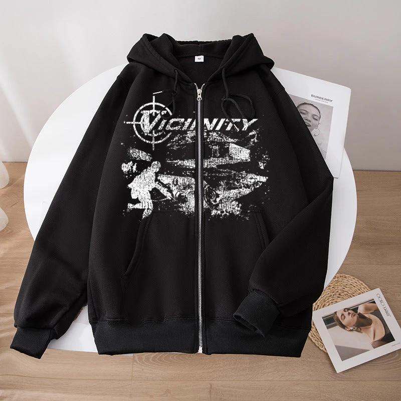 printed Zip-up by GJG Denim