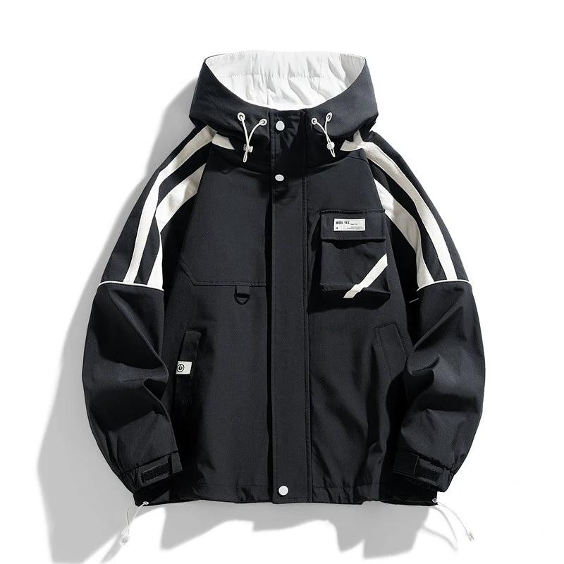 Men's Hooded Casual Loose Fitting Jacket by GJG Denim