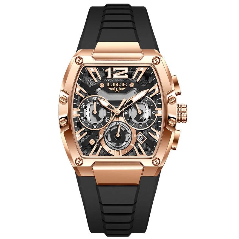 Men's Sports Multifunctional Waterproof Luminous Calendar Watch by GJG Denim