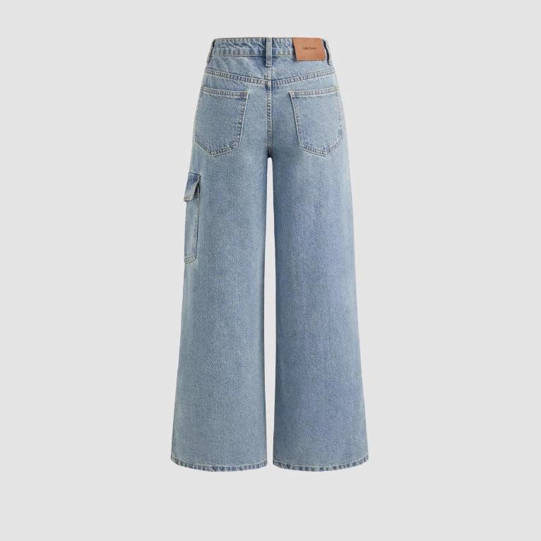 Women's Fashionable Wide Leg Pants Loose Trousers by GJG Denim