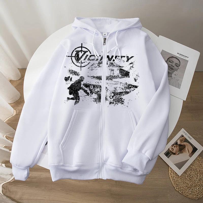 printed Zip-up by GJG Denim