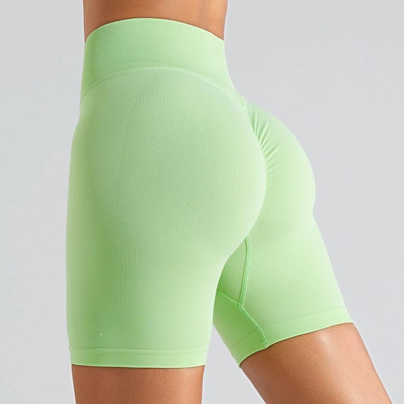 seamless High waist Running Exercise Workout shorts by GJG Denim