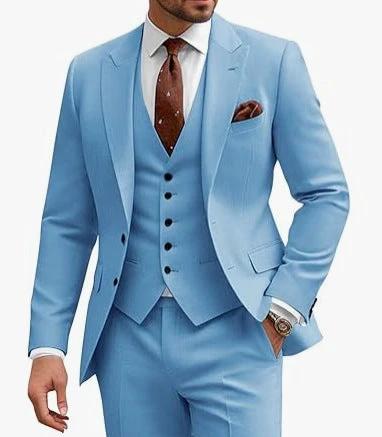 Men's Casual Business/Wedding Three-piece Suit by GJG Denim