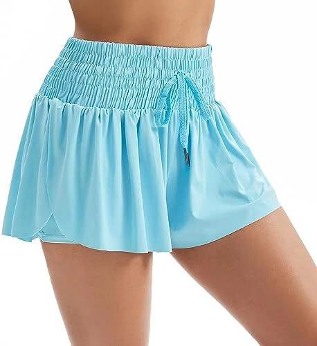 Women's Solid Color Elegant Sports High Waist Shorts by GJG Denim
