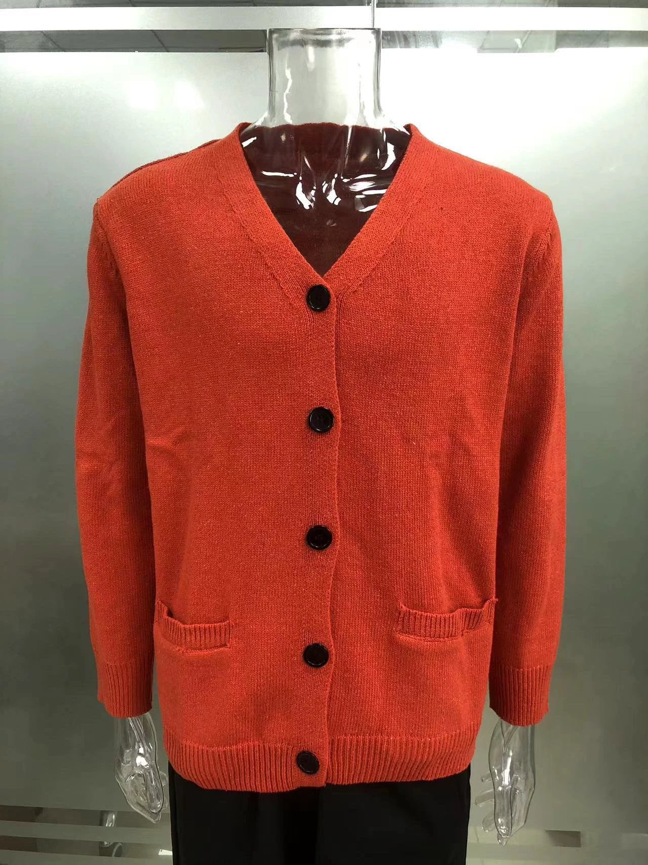 Men's Double-sided Pocket Knitwear V-neck Long Sleeve Slim Cardigan Sweater by GJG Denim