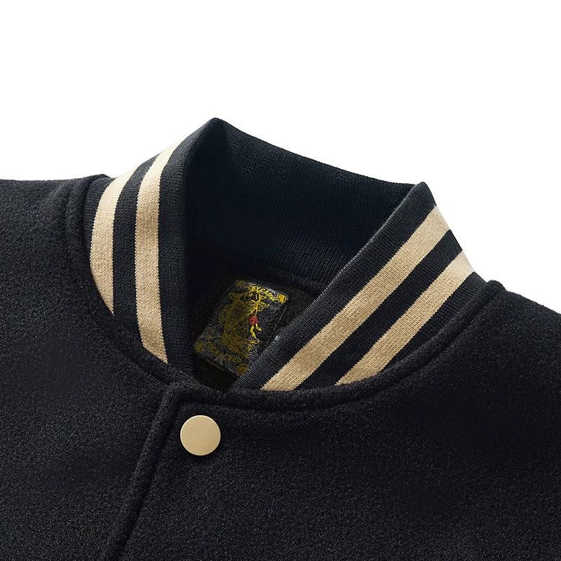 Men's Chinese-style Heavy-duty Embroidered Jacket by GJG Denim
