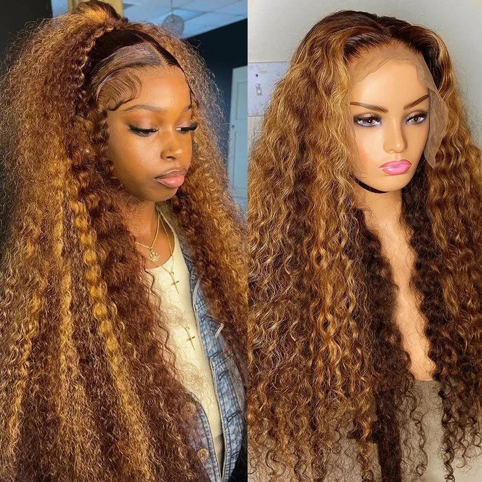 Curly Loose Deep Wave Lace Forehead Wig 13x4 by GJG Denim