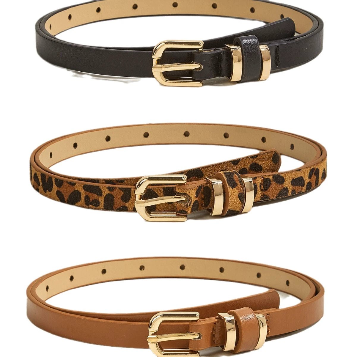 Retro Thin All-match Pin Buckle Small Belt by GJG Denim