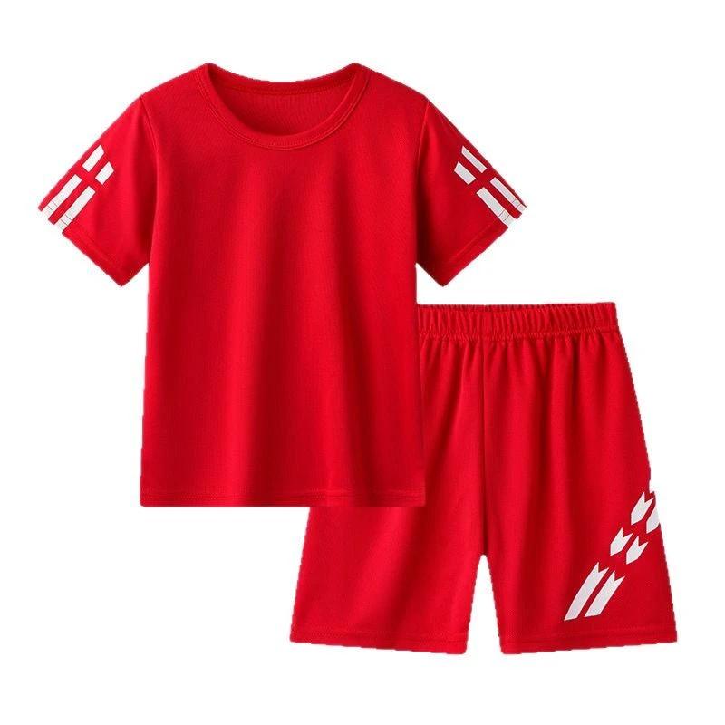 Children's Short Sleeve Quick Drying Clothes Suit Outdoor Breathable Sportswear by GJG Denim