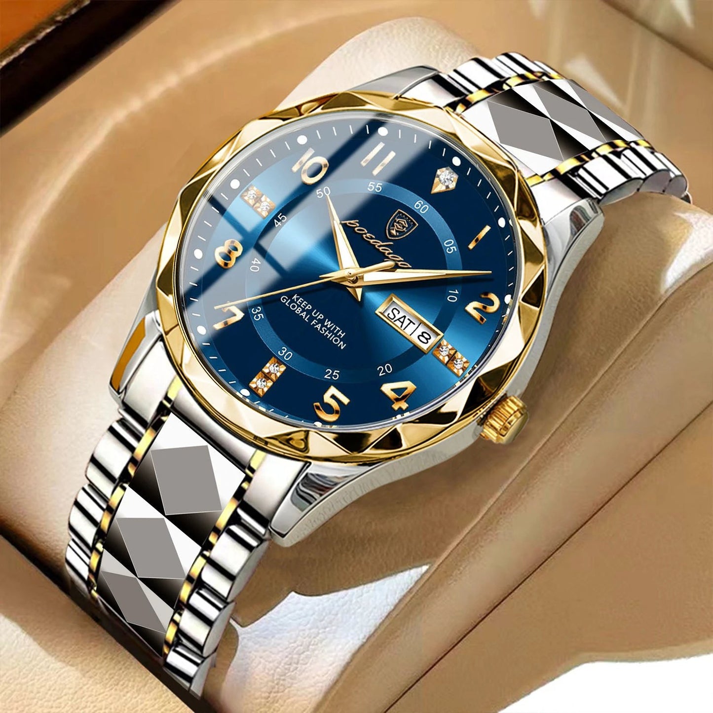 Men's Luxury Waterproof Luminous Quartz Watch by GJG Denim