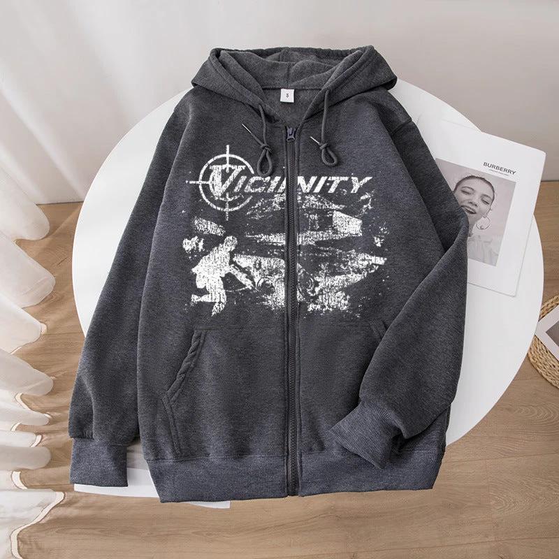 printed Zip-up by GJG Denim