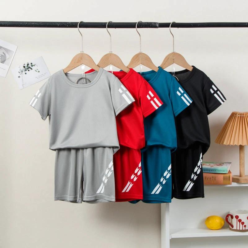 Children's Short Sleeve Quick Drying Clothes Suit Outdoor Breathable Sportswear by GJG Denim