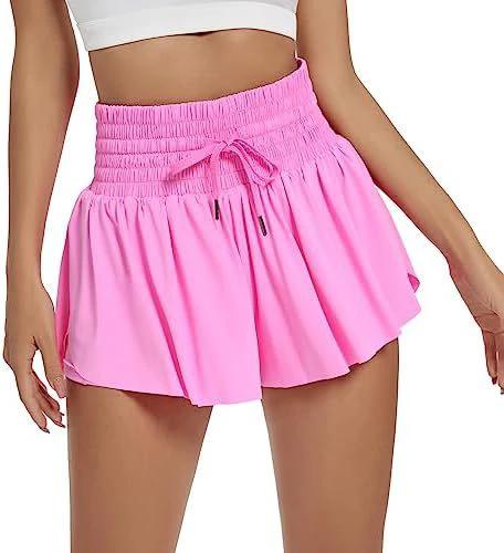 Women's Solid Color Elegant Sports High Waist Shorts by GJG Denim