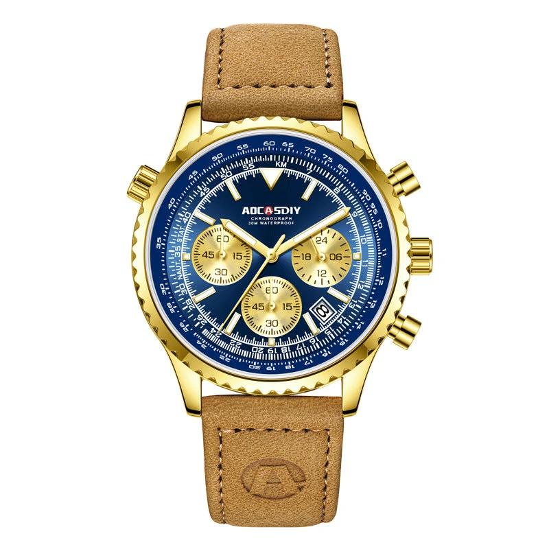Men's Multi-functional Waterproof Luminous Watch by GJG Denim