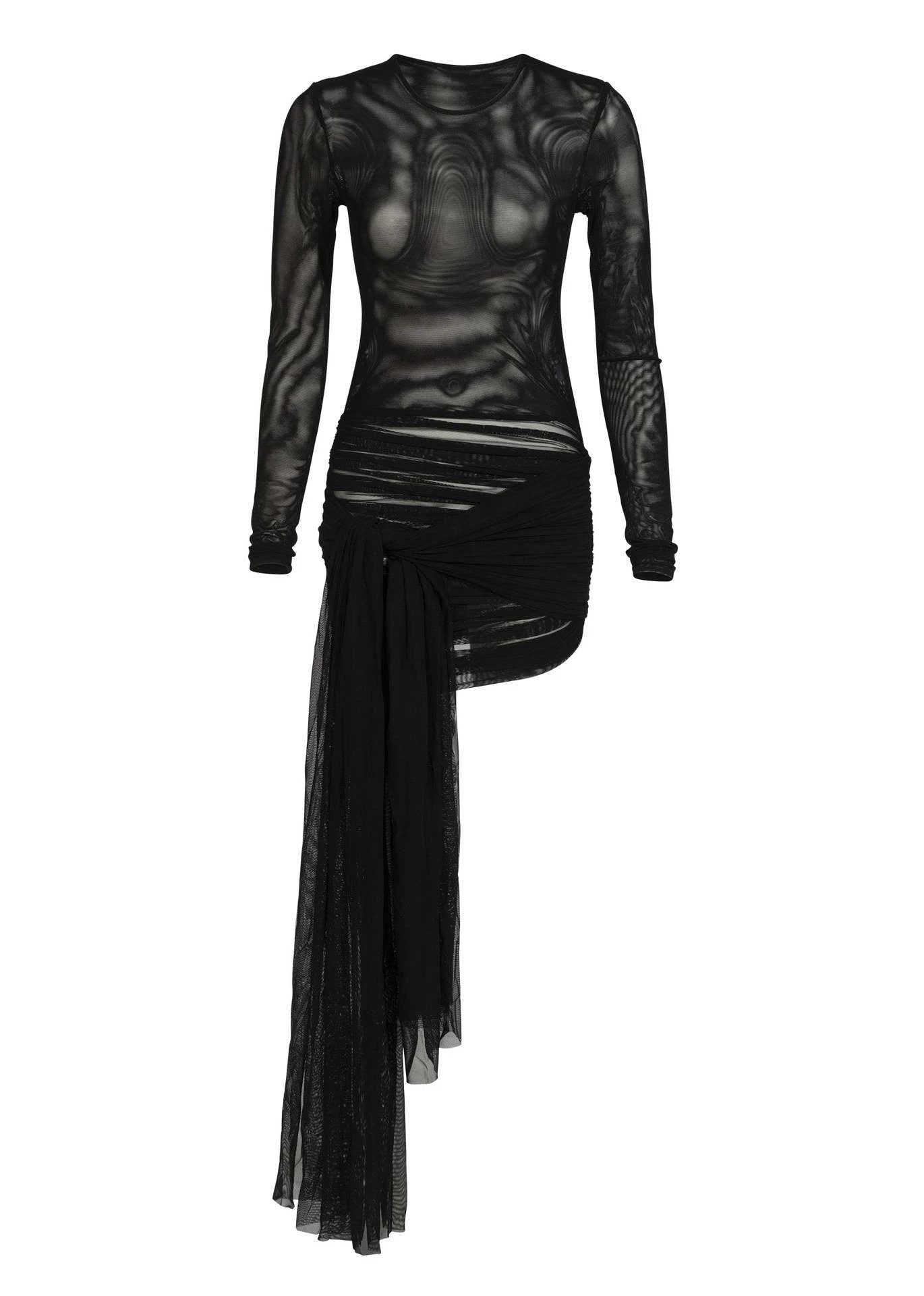 Long sleeve Mesh Dress by GJG Denim