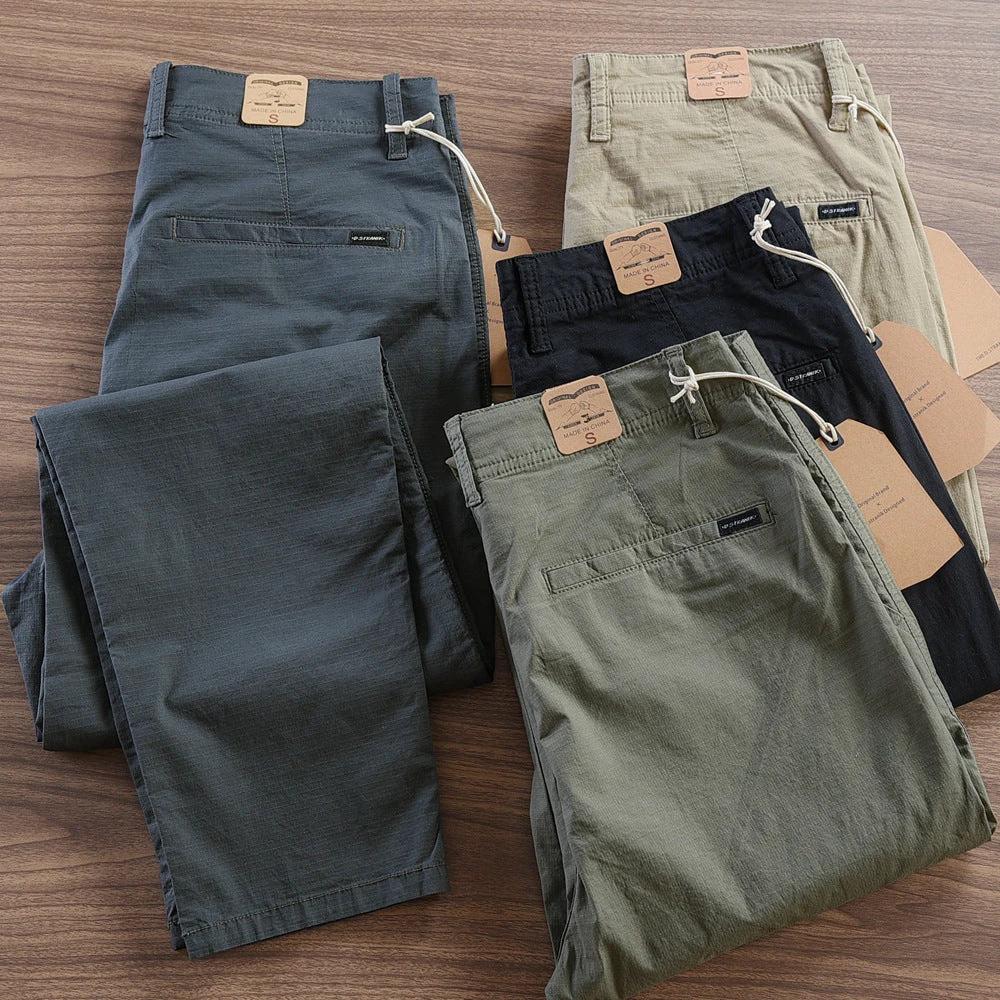 Thin Breathable Men's Pencil Long Pants by GJG Denim
