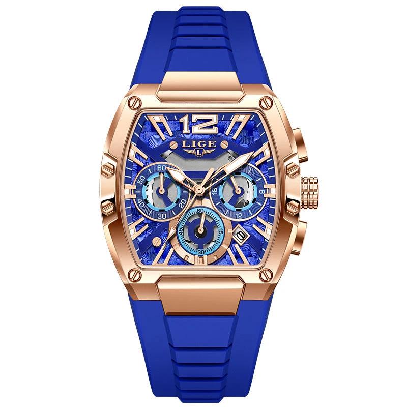 Men's Sports Multifunctional Waterproof Luminous Calendar Watch by GJG Denim