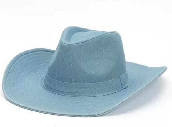 Men's Curved Edge Western Cowboy Hat by GJG Denim