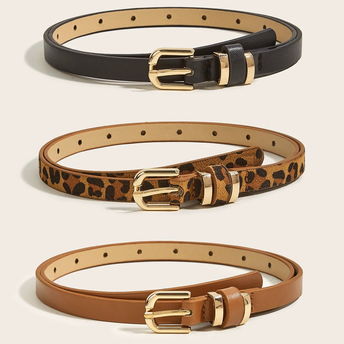 Retro Thin All-match Pin Buckle Small Belt by GJG Denim