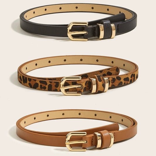 Retro Thin All-match Pin Buckle Small Belt by GJG Denim