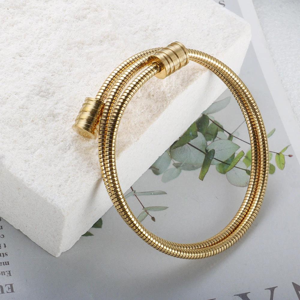 New Weia Line Bracelet For Women Fashion Commuter Simple Opening by GJG Denim