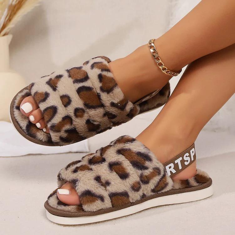 European And American Fashion Home Warm Cotton Slippers Nylon Velvet by GJG Denim