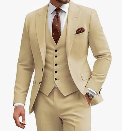 Men's Casual Business/Wedding Three-piece Suit by GJG Denim