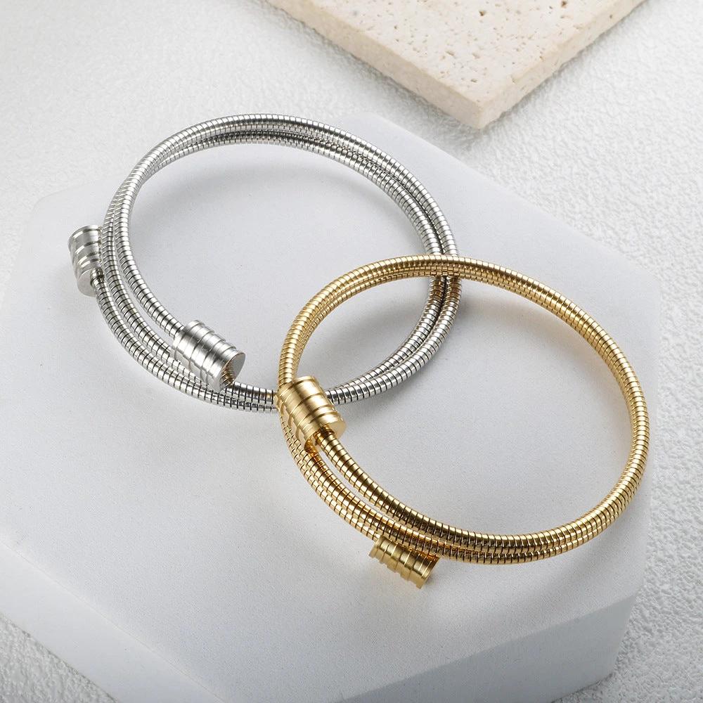 New Weia Line Bracelet For Women Fashion Commuter Simple Opening by GJG Denim