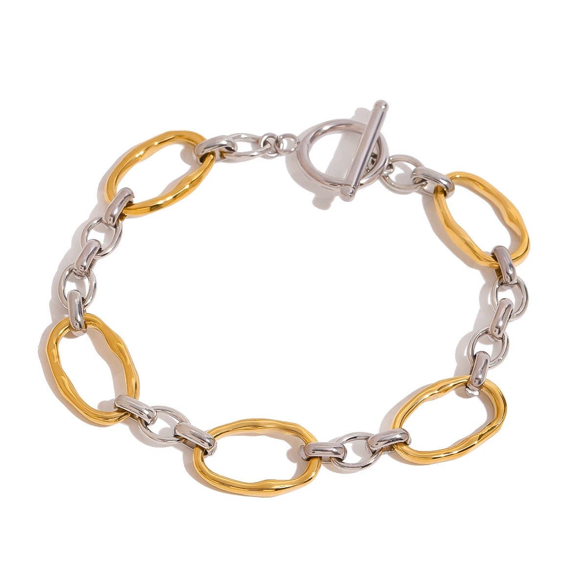 European And American Stainless Steel Color Matching Bracelet High Sense Style by GJG Denim