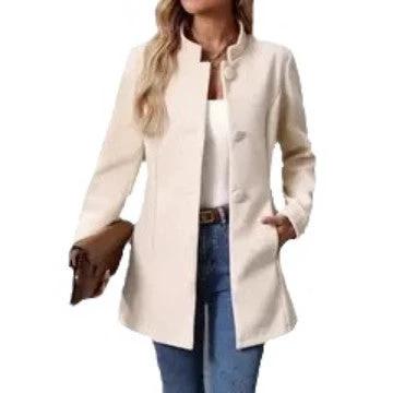 Pocket 3 Breasted Slim Coat Jacket by GJG Denim