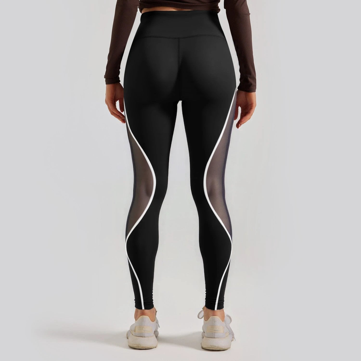 High Waist Yoga Pants Mesh Panels by GJG Denim
