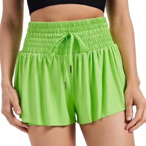 Women's Solid Color Elegant Sports High Waist Shorts by GJG Denim