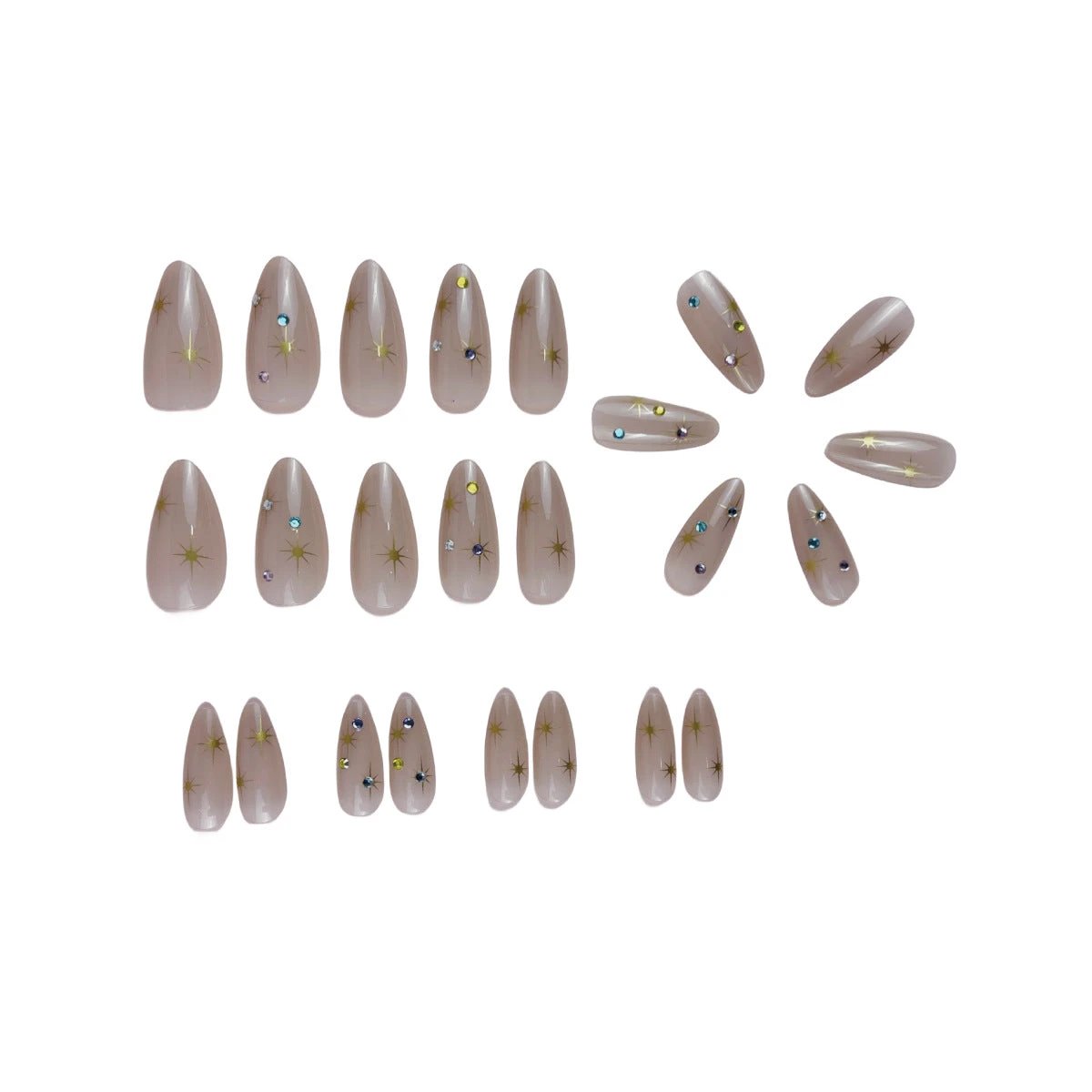 Women's Fashion Drop Shape Press-on Fingernail by GJG Denim