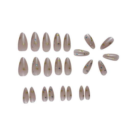 Women's Fashion Drop Shape Press-on Fingernail by GJG Denim