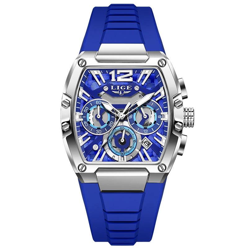 Men's Sports Multifunctional Waterproof Luminous Calendar Watch by GJG Denim