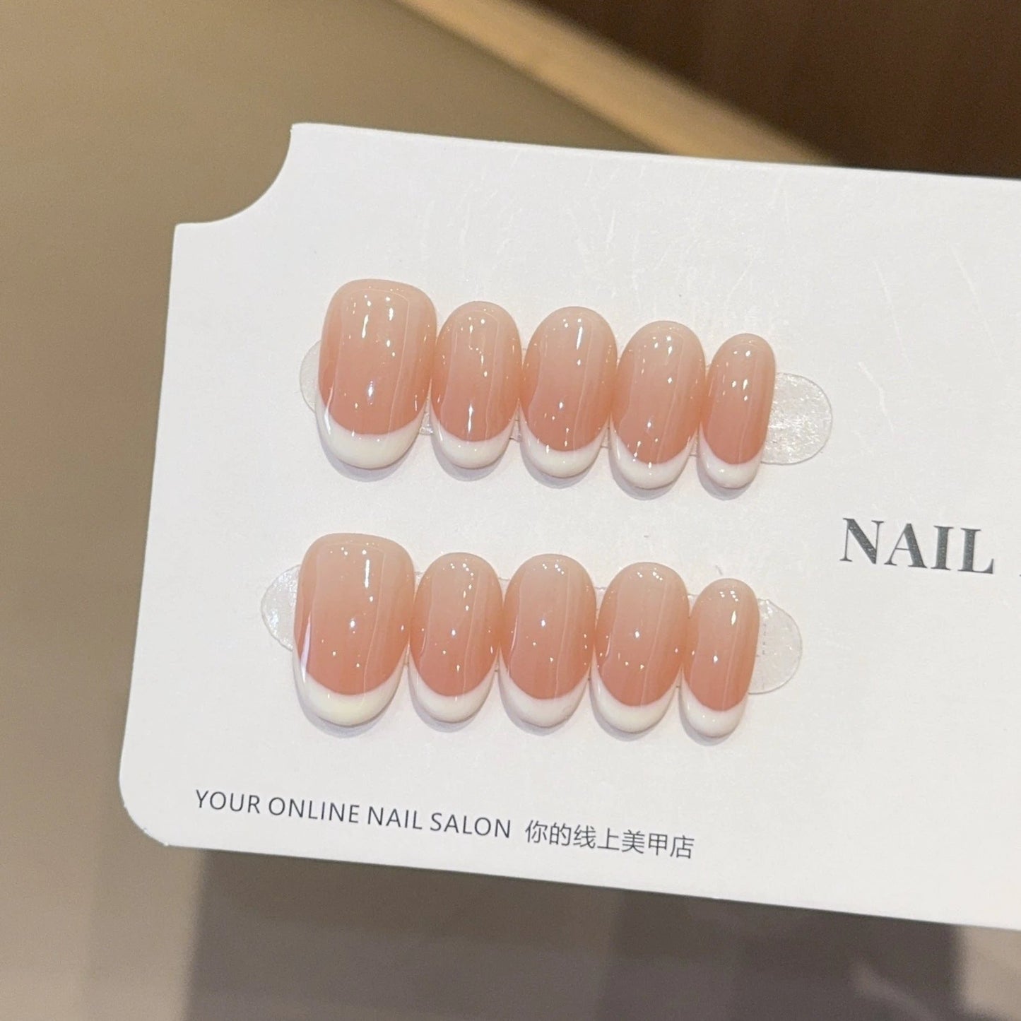 Baramine French Style Handmade Wear Armor High Sense Nail Stickers Fake Nail Tip by GJG Denim