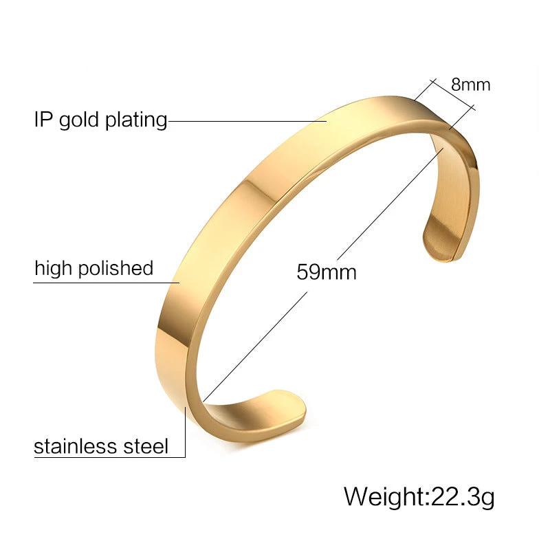 Stainless Steel Glossy Bracelet With Drill by GJG Denim